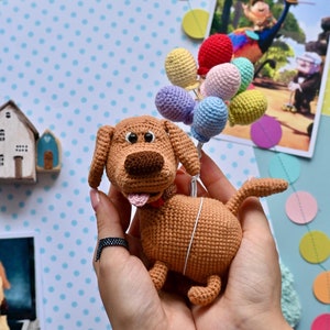 Crochet pattern  dog Dug,  English pdf