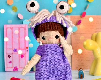 Patrón de crochet traje de monstruo, ENG pdf,Amigurumi