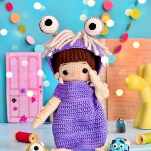 Crochet pattern  monster outfit , ENG pdf,Amigurumi