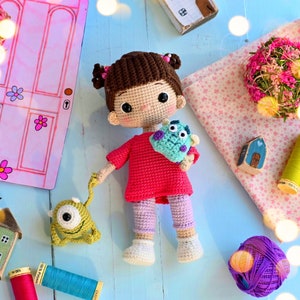 Crochet pattern  doll Boo , ENG pdf,SPA pdf