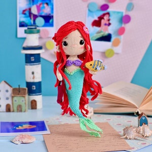 Crochet pattern Ariel and her friend, ENGLISH  pdf