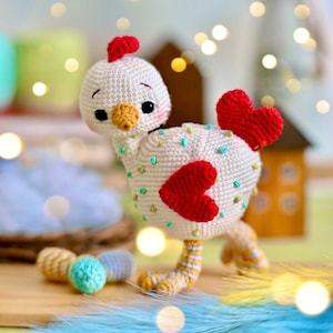 Crochet pattern chicken Coco, ENG pdf, Amigurumi