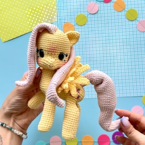 Cute Pony Crochet Pattern Bundle, Amigurumi Horse Pattern Set, Detailed Cotton Toy Tutorial English PDF, Fairy Tale Animal DIY image 4