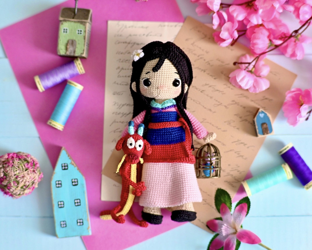 Crochet Pattern Doll Mulan, ENG Pdf Amigurumi
