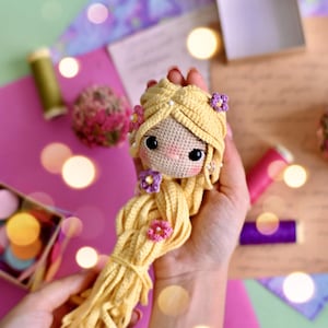 Patrón de crochet muñeca Rapunzel, ESP pdf Amigurumi imagen 2