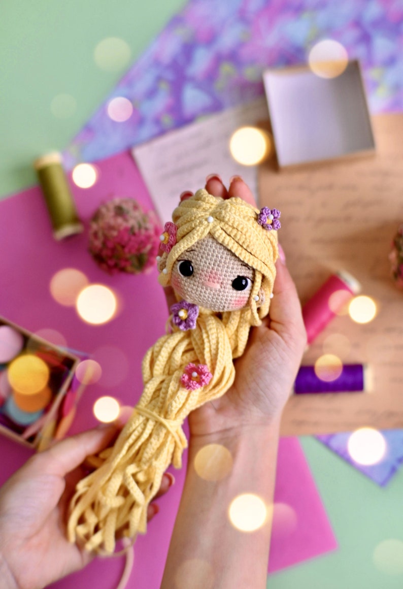 Patrón de crochet muñeca Rapunzel, ESP pdf Amigurumi imagen 2