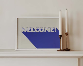 Poster Welcome Print Entrance Print Typography Poster Home Poster Welcome Banner Welcome Door Sign