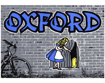 Oxford Wall Handmade A4 Screen Print Street Art Graffiti