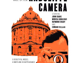 Oxford Radcliffe Camera Limited Edition A3 Art Screen Print – A Made-up Film Poster by Nick Cross – Travel Poster Movie Poster Wall Décor
