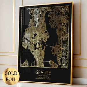 Gold Boho Karte, Stadtplan, Stadt Karte, Goldfolie Druck, Stadt Karte, Karte Wand Dekor, Karte, Haus Wand Kunst, Housewarming Geschenk, Moderne Wand Kunst