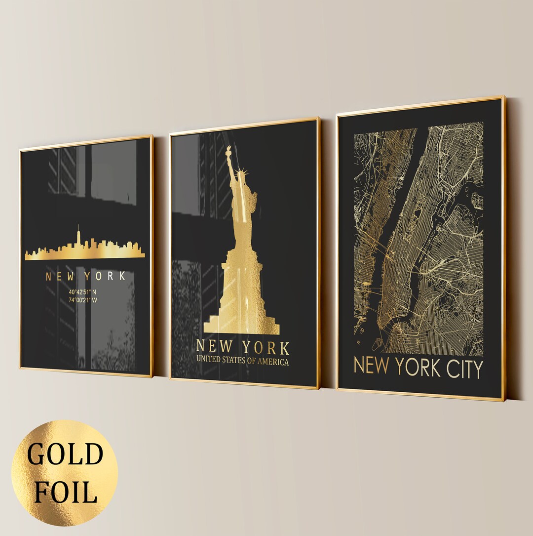 WALL ART - La NEW YORK in GOLD (S) main image 0
