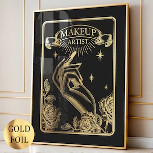 Truccatore, regalo, decorazione per salone di bellezza, rossetto, arte, stile tarocchi, regalo per stilista, trattamento di bellezza, labbra, mascara, arte glamour, lusso