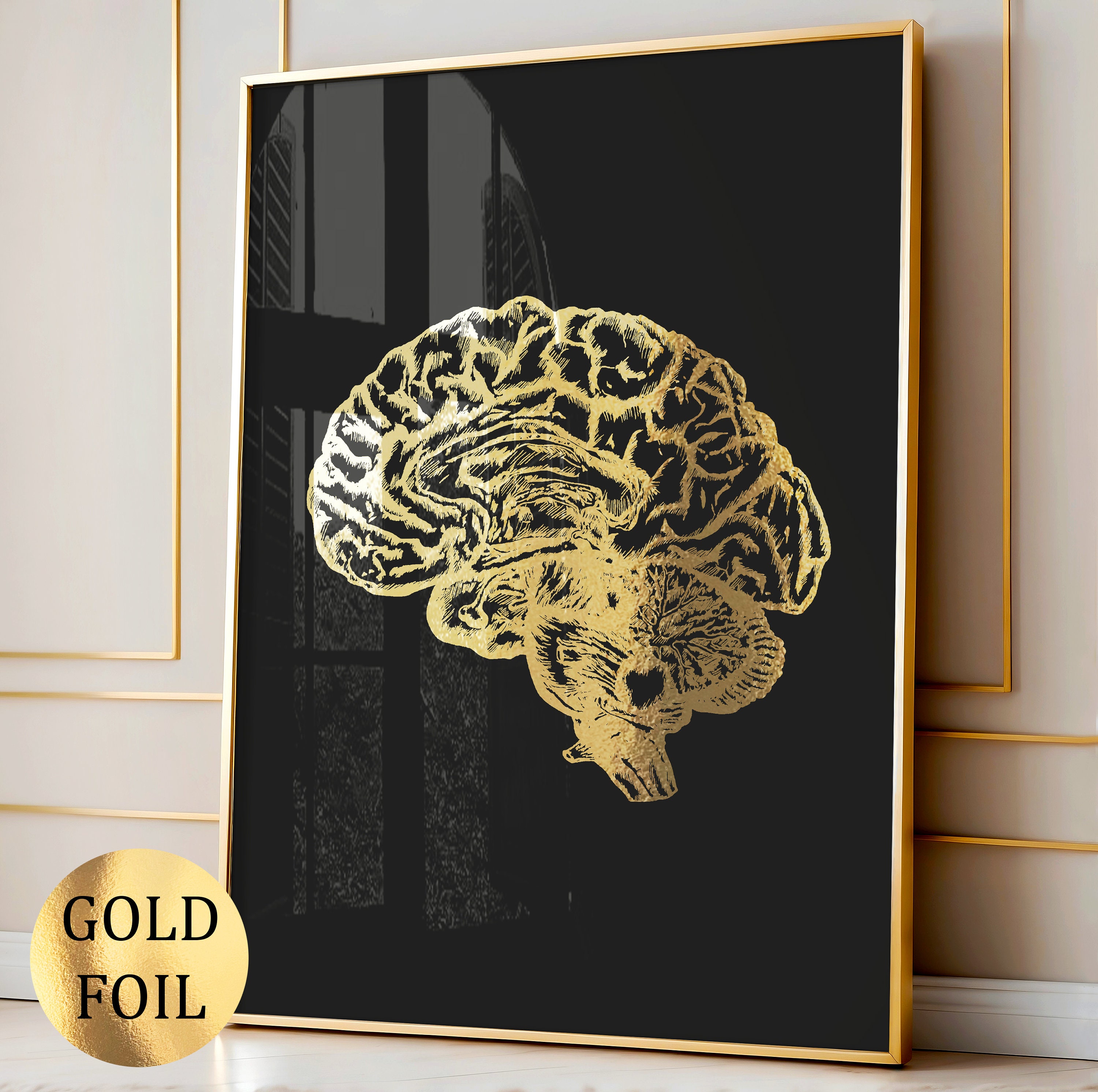 Set 3 Brain Anatomy Art Neuron Poster Neurology Art Medical Art ...