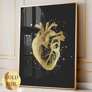Herz-Anatomie-Kunst medizinische Kunst Kardiologe Geschenk Herz Chirurg Geschenk Doktor Geschenk Krankenschwester Abschlussfeier Wissenschaft Kunst Klinik Wanddekor
