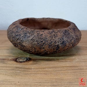 Kusamono plant pot, unglazed, 100% handmade, high temperature firing, unique, author, garden, indoor