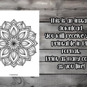 50 Unique Mandala Coloring Pages, Printable Coloring Pages, Digital ...