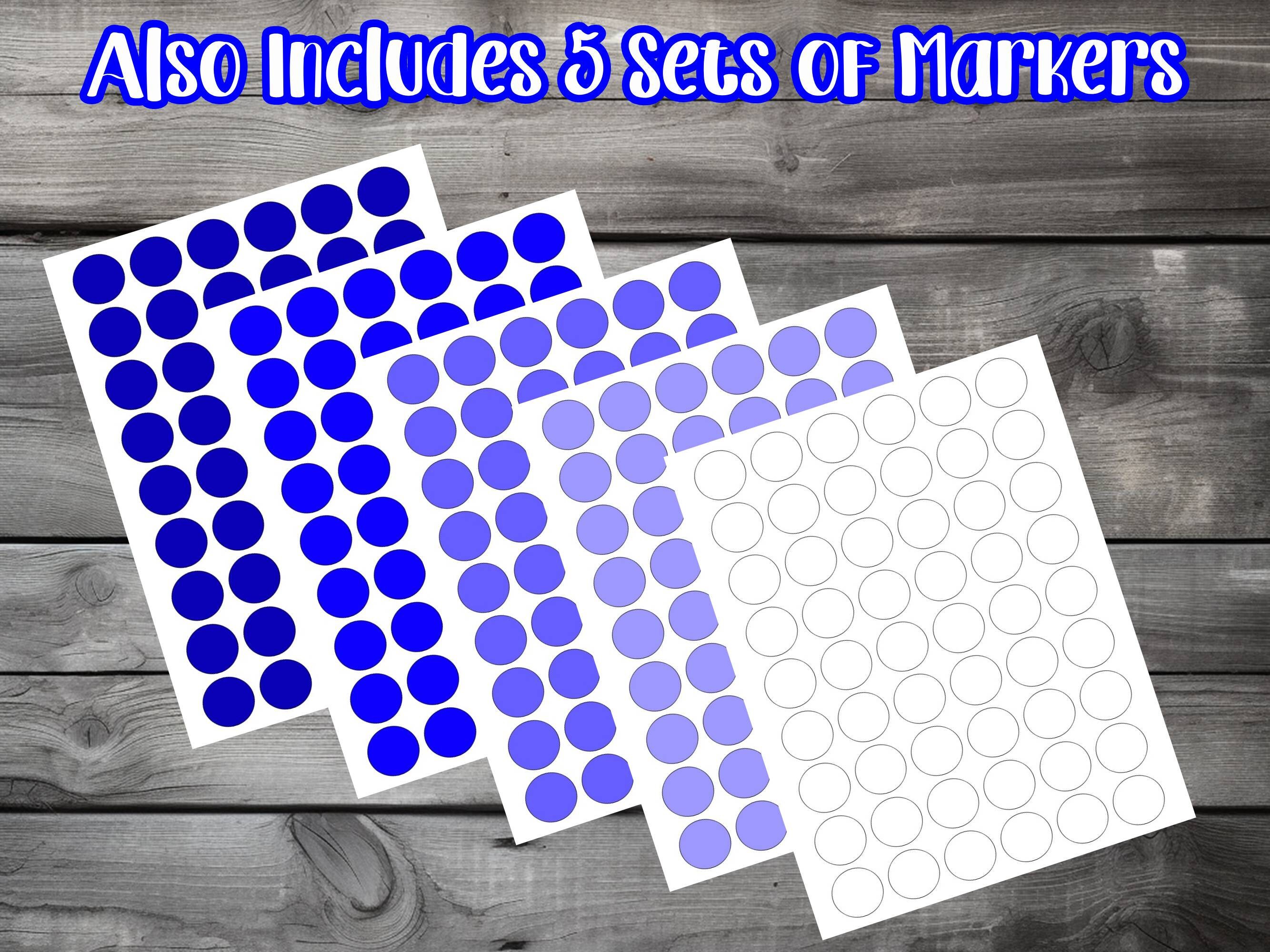 20 Blue Unique Printable Bingo Cards, Family Friendly Digital Download ...