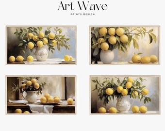 Samsung Frame TV Art Set Of 4  | Art For TV | Rustic Farmhouse Art |  Aesthetic Room Decor