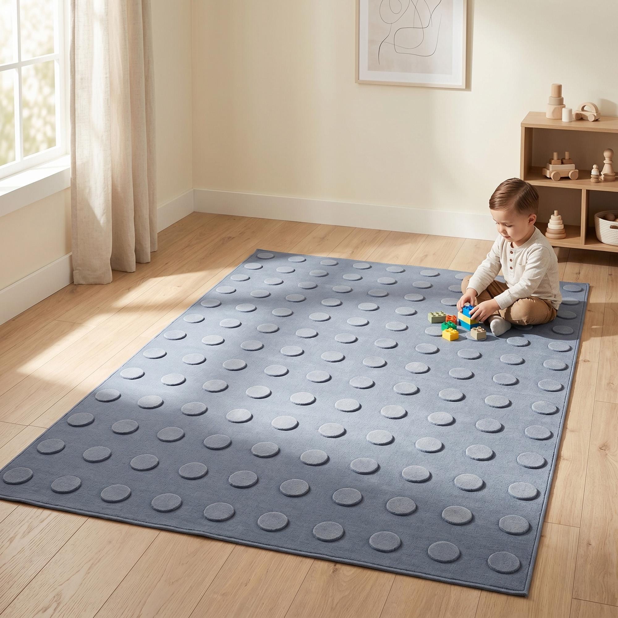 Building Play Room Rug Gray Building Block Rug, Kids Playroom Decor, Machine Washable - Etsy