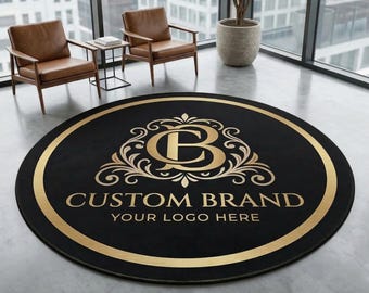 Waschbarer individuell bedruckter Business Logo-Teppich für ein modernes Bürodekor