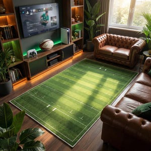 Tapis de terrain de rugby personnalisé avec le logo de votre équipe