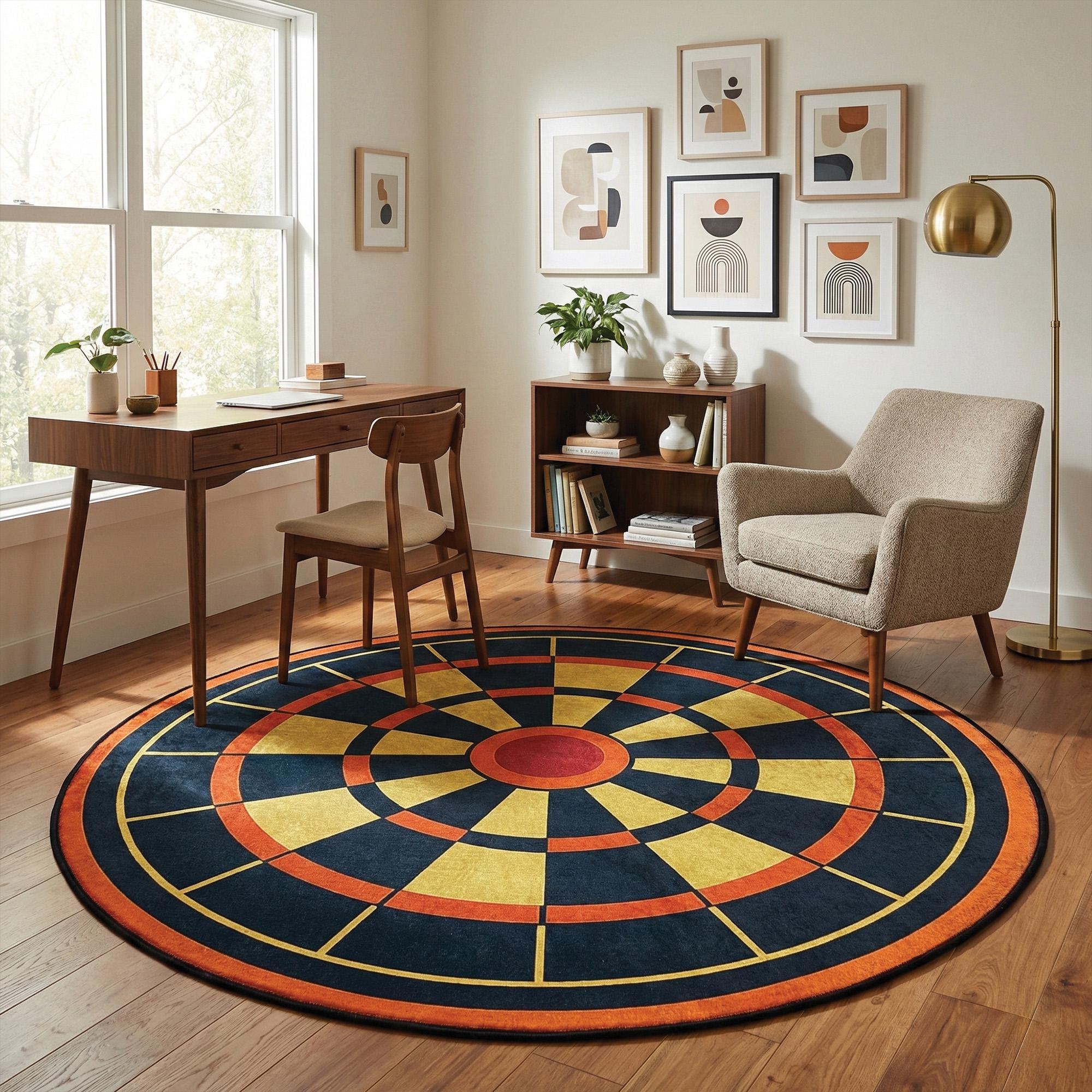 Washable Dart Board Round Rug for Game Room and Man Cave Floor Decor - Etsy