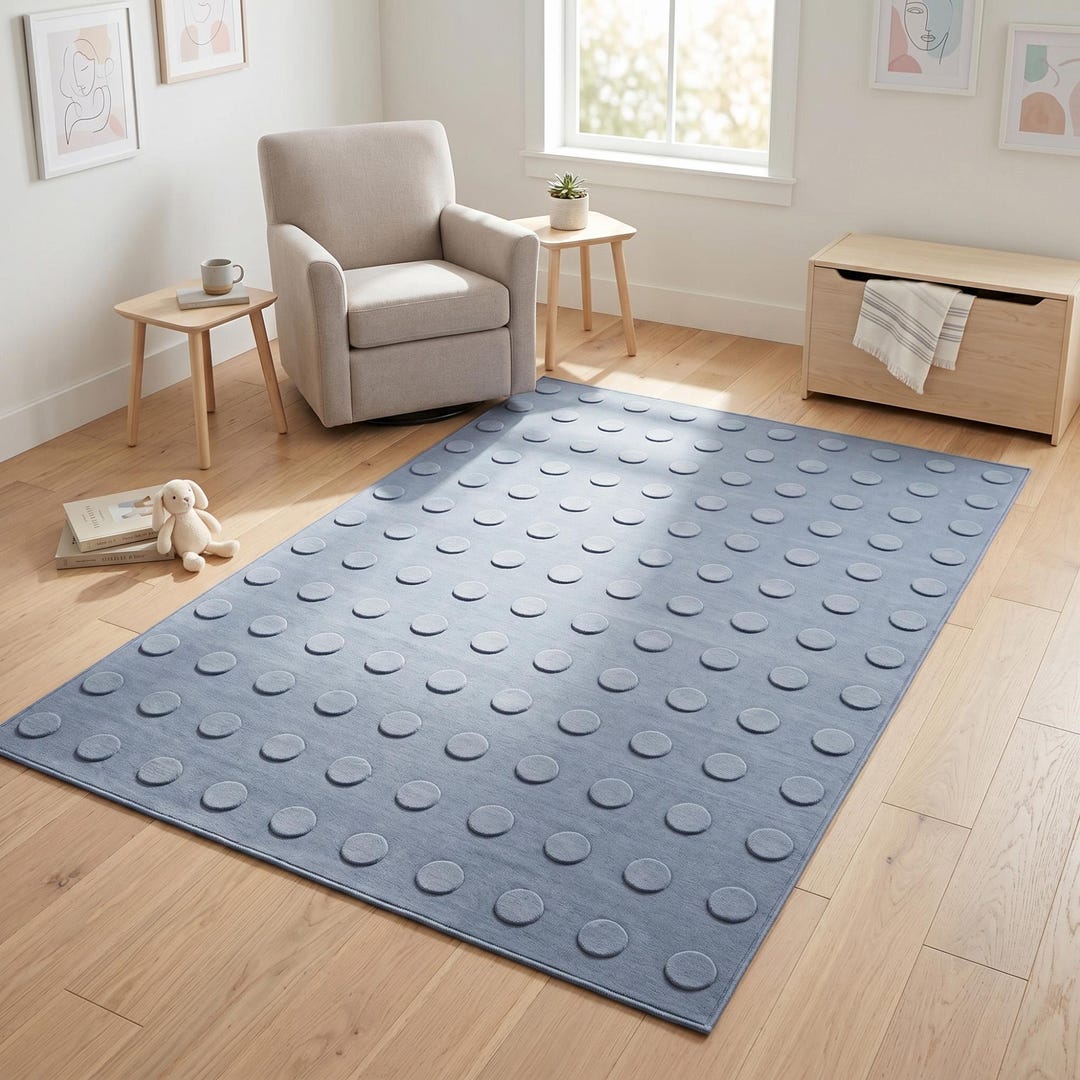 Gray Building Block Rug, Kids Playroom Decor, Machine Washable - Etsy
