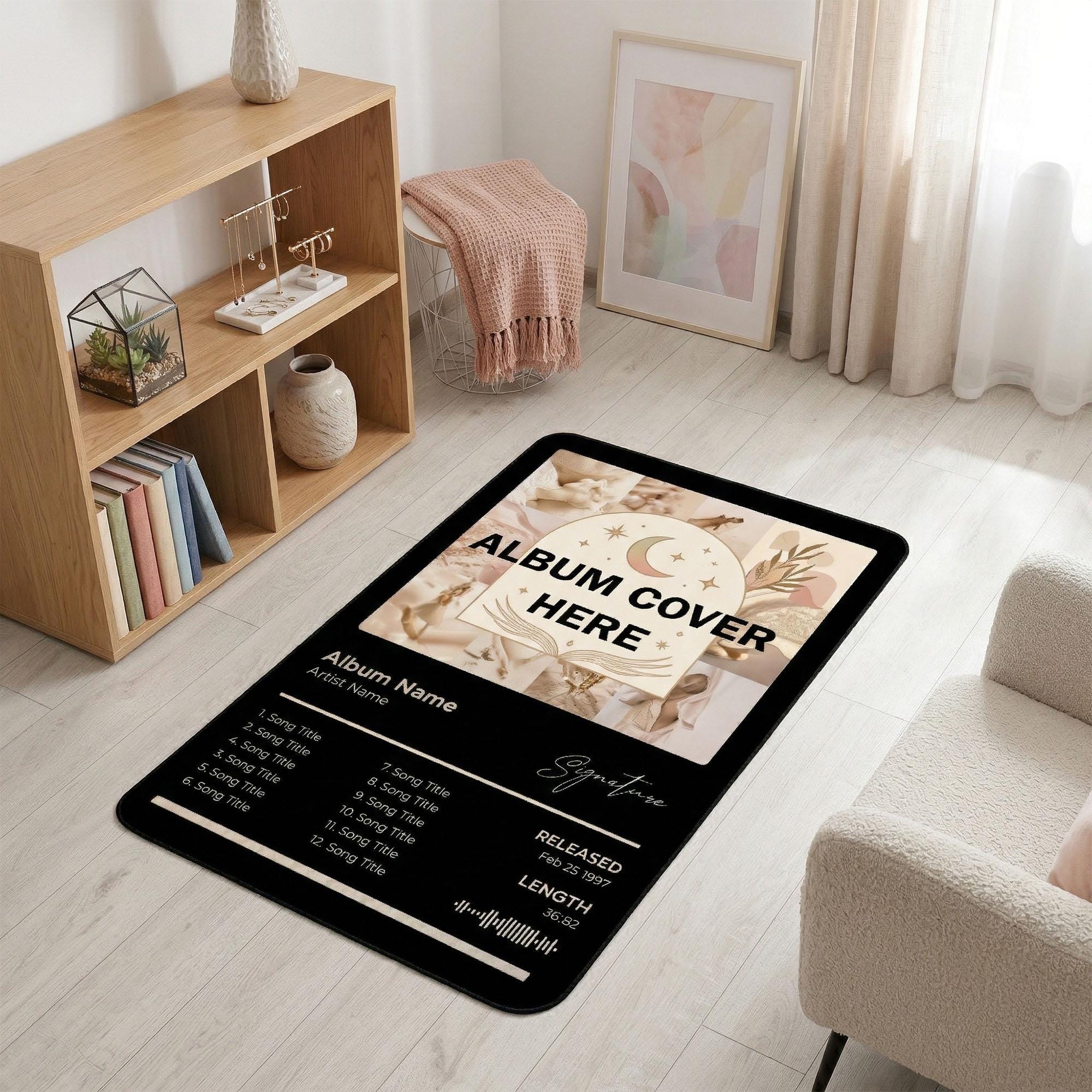 Personalized Album Cover Rug With Tracklist and Scannable Code - Etsy