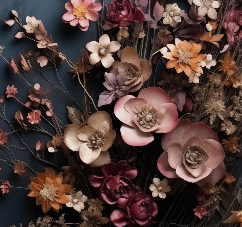 May include: A bouquet of colorful flowers with pink, red, white, and yellow blooms. The flowers are arranged in a loose, natural style and are surrounded by green leaves.