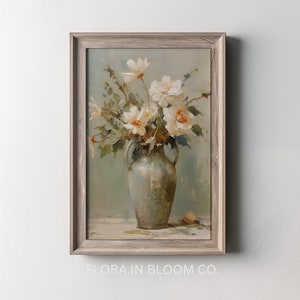 Beautiful Oil Painting of flowers in a vase.