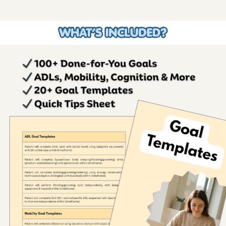 Inpatient Rounding Goals Occupational Therapy Goals | 100+ Goals for Inpatient & Acute Care ...