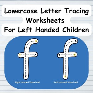 Hoja de trabajo de rastreo de letras minúsculas grandes para niños zurdos para terapeutas ocupacionales, maestros y padres a-z