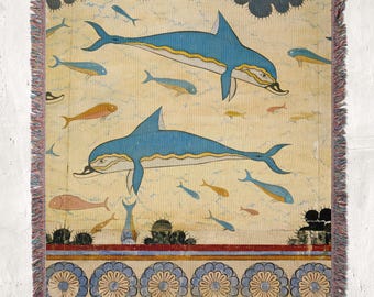 クレタ島のイルカ〜フレスコ画 紀元前1500年 - Etsy 日本