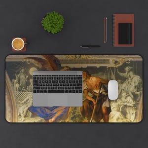 Angel and Farmer (Divine Grace on Human Works) Neoprene Desk Mat - Vatican - Ludwig Seitz image 7
