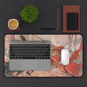 King Arthur: A Knightly Joust Neoprene Desk Mat & Mouse Pad - Arthurian Art Nouveau image 6