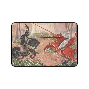 King Arthur: A Knightly Joust Neoprene Desk Mat & Mouse Pad - Arthurian Art Nouveau image 2