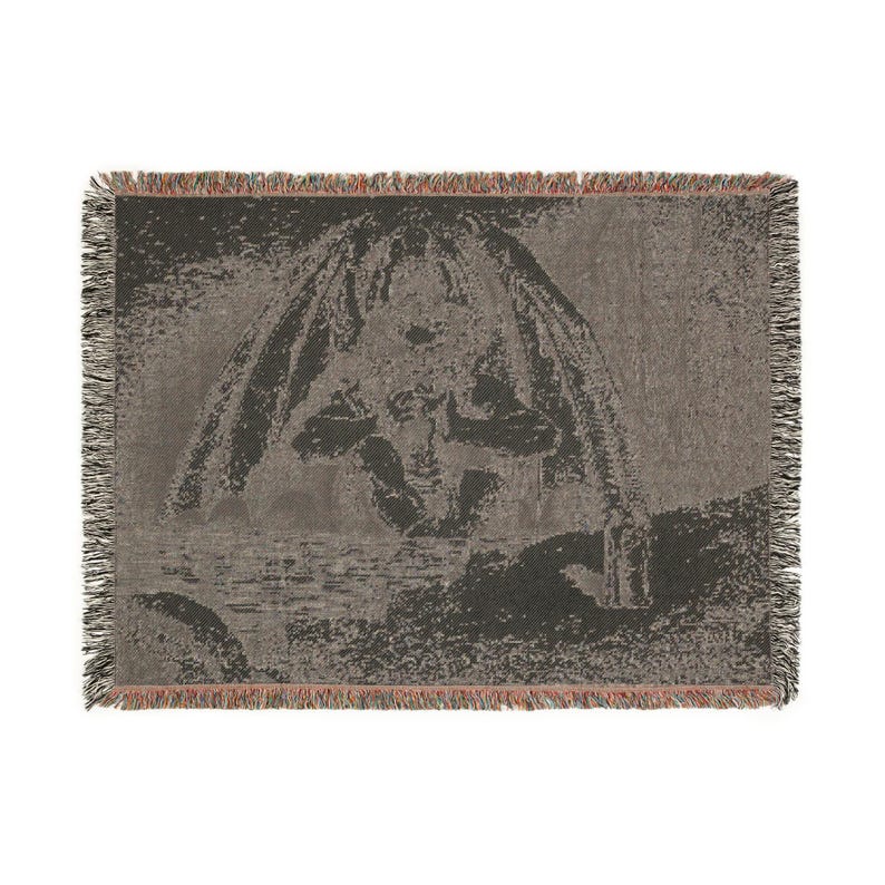 Gustave Doré Dante's Inferno Satan Lucifer Woven Cotton Throw Blanket Tapestry – Divine Comedy Art image 8