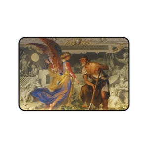 Angel and Farmer (Divine Grace on Human Works) Neoprene Desk Mat - Vatican - Ludwig Seitz image 2