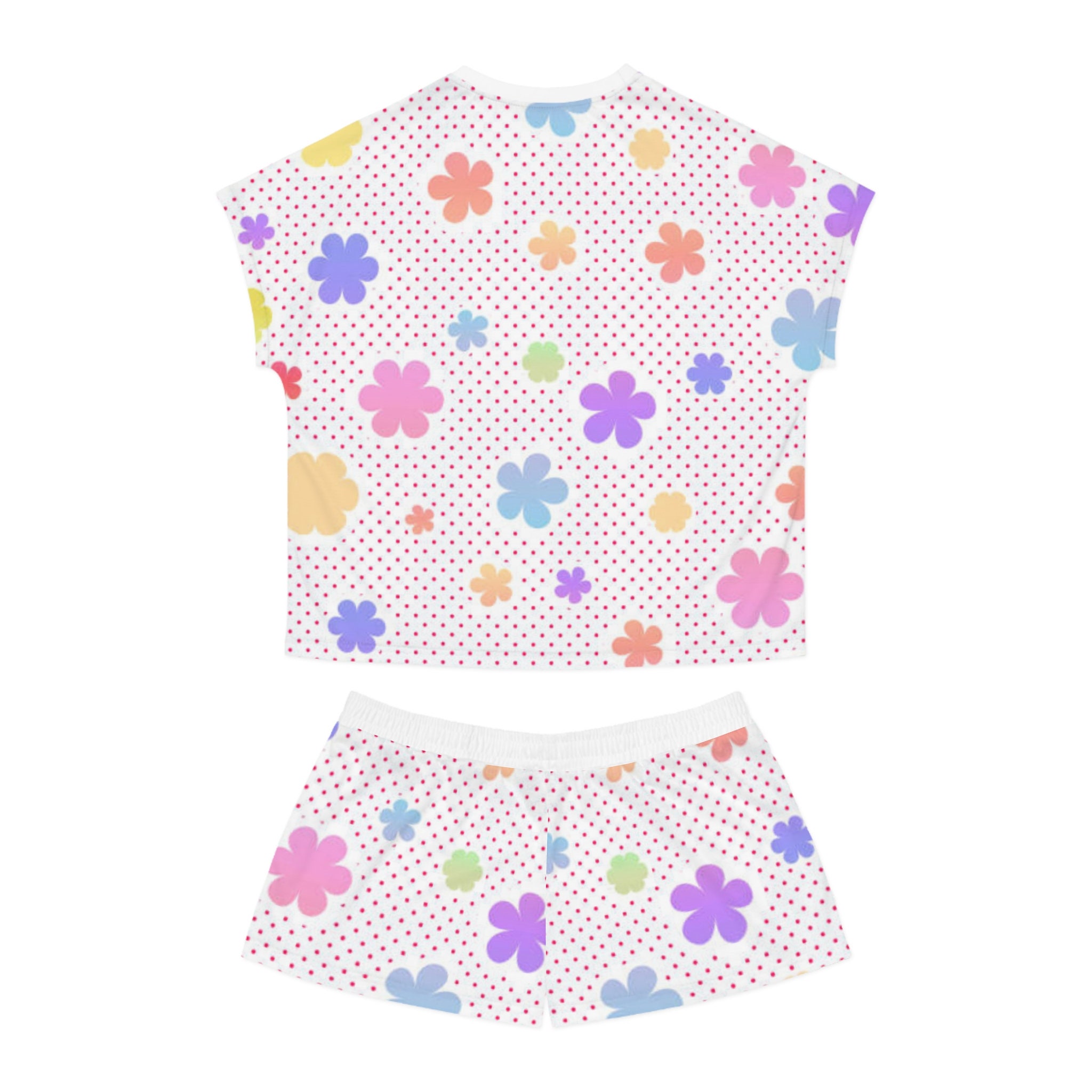 Colorful Flower Pajamas Set, Women Sleepwear