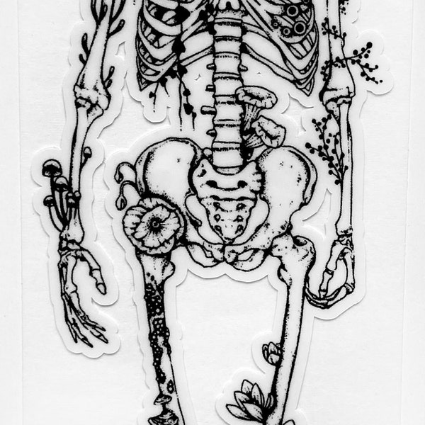 Overgrown skeleton - Vinyl Sticker