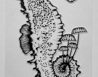 Fungi Lovin' Seahorse - Vinyl Sticker