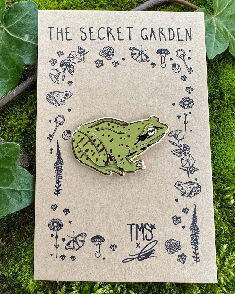 Garden Frog Enamel Pin image 1