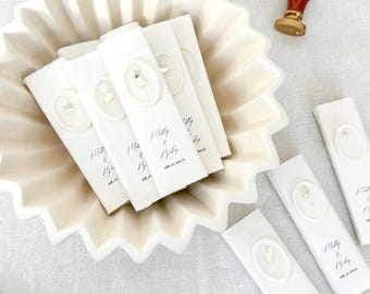 Personalized Wedding Chocolate Favors, Wedding Chocolate Gift, Wax Seal Wedding Favors, Elegant Wedding Favors