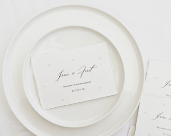 Minimal Engagement Welcome Card – Personalized Engagement Sign | Elegant Modern Wedding & Engagement Decor