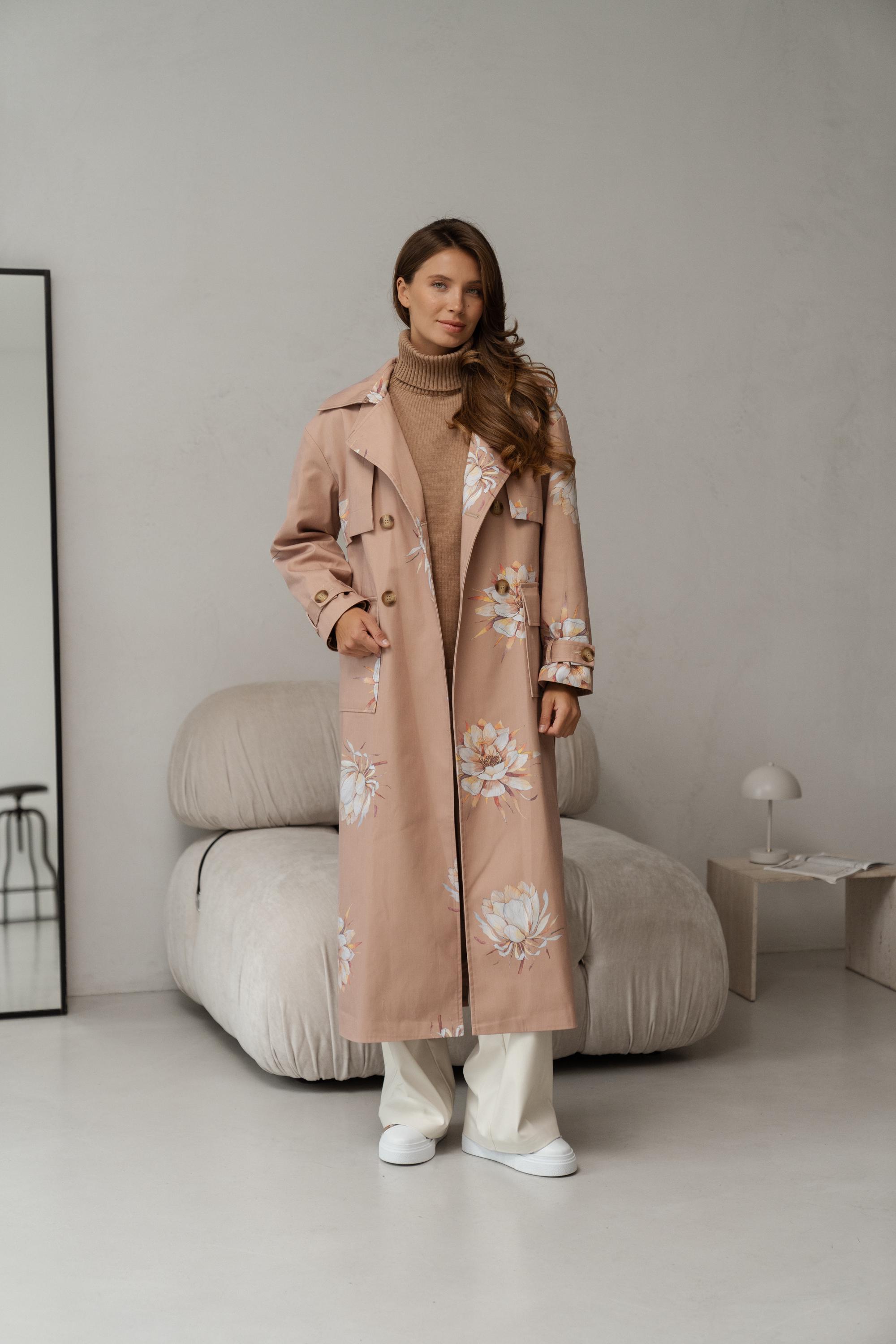 Giacca Trench Per Bambina - Parka Impermeabile Con Stampa Floreale Per Primavera/Autunno