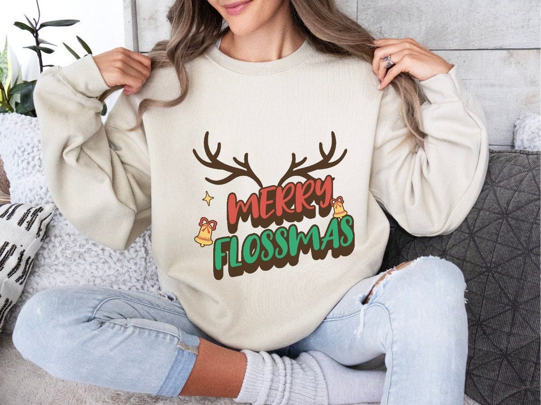 Merry Flossmas, Christmas Dental Squad Sweatshirt, Christmas Teeth Sweater, Dentist Christmas