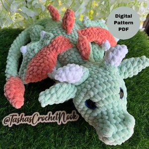 Kaida the dragon crochet pattern-PDF-Intermediate level-English only