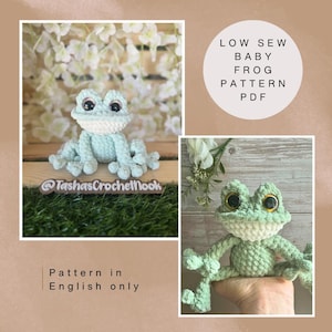Poppy the baby Frog Pattern-mini-low sew-Intermediate level-ENGLISH ONLY