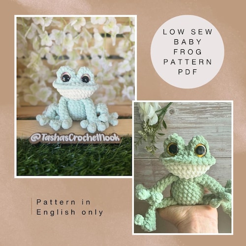 Poppy the baby Frog Pattern-mini-low sew-Intermediate level-ENGLISH ONLY