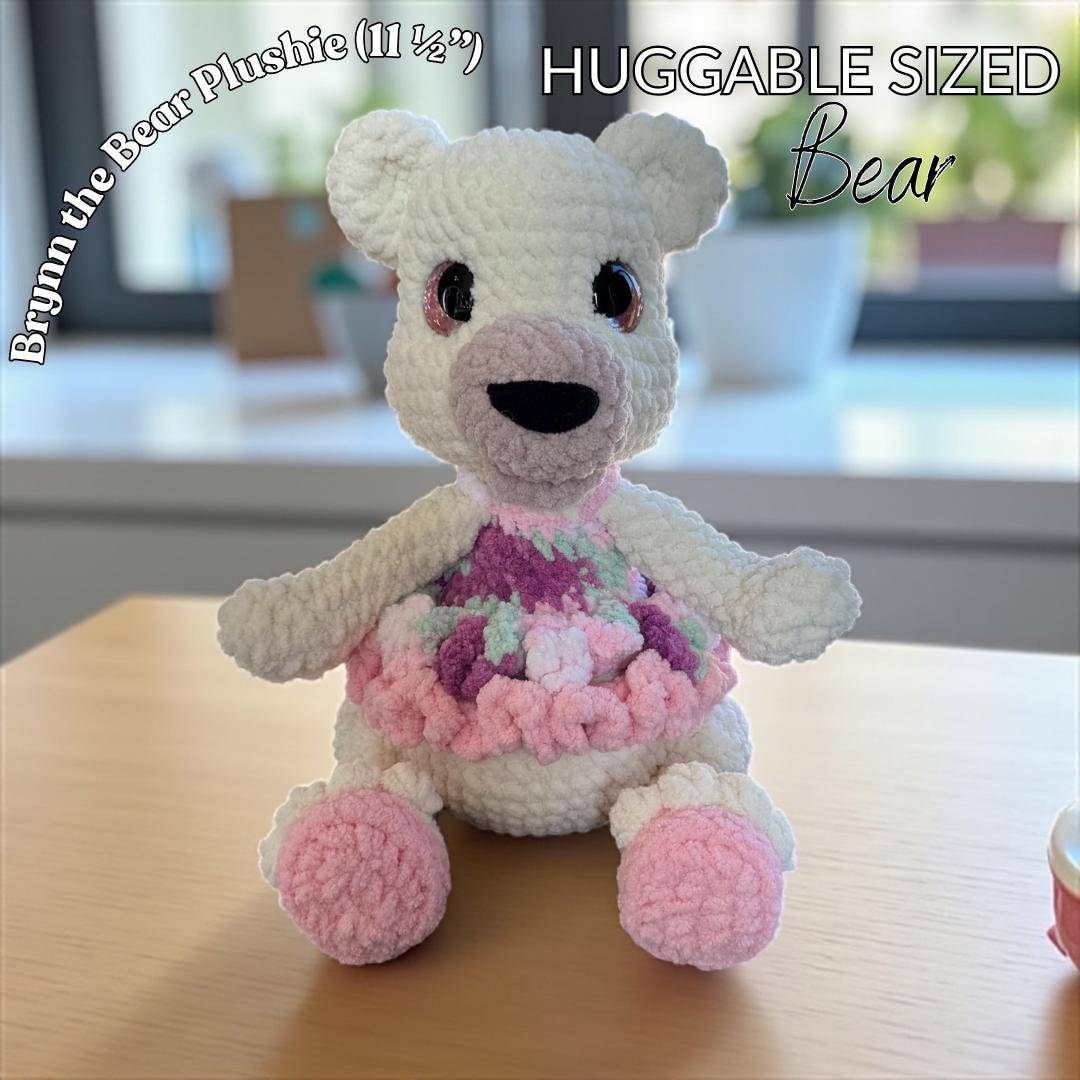 Huggable Plushies-brynn the Bear Plushie-physical Item - Etsy